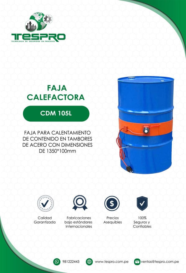 faja calefactora cdm 105l